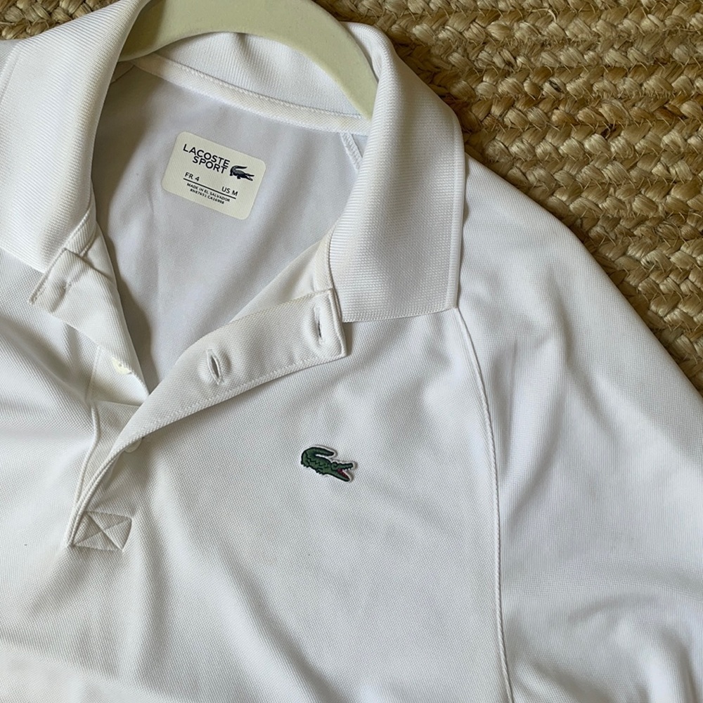 Men’s white Sport Lacoste polo